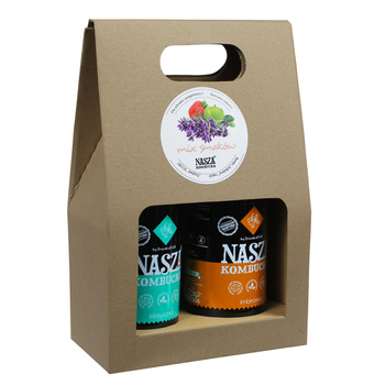 Nasza Kombucha Klasyczna & Imbirowa - zestaw prezentowy EKO