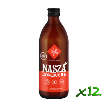 Nasza Kombucha Truskawkowa 500ml x12szt